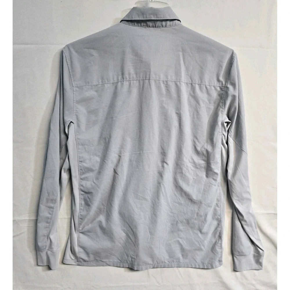 Simms Men's Vented Fishing Shirt Lightweight Long Sleeve Outdoor Size M Gray